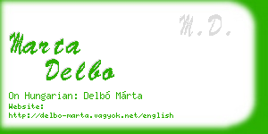 marta delbo business card
